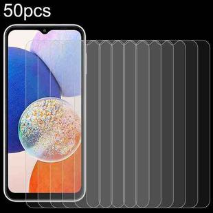 50pcs 0.26mm 9H 2.5D High Aluminum Tempered Glass Film For Samsung Galaxy A14 5G / 4G / M14
