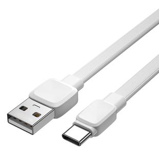 WIWU Bravo Series Wi-C003 USB to USB-C / Type-C 2.4A Charging Data Cable, Length: 1m (White)