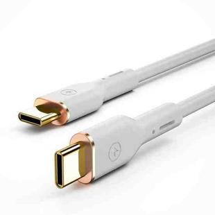 WIWU Vitality Series WI-C018 PD100W USB-C / Type-C to USB-C / Type-C Fast Charging Data Cable, Length: 1.2m (White)