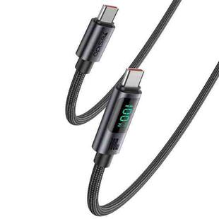 Yesido CA158 PD100W USB-C / Type-C to USB-C / Type-C Digital Display Charging Data Cable, Cable Length: 1.2m (Black)