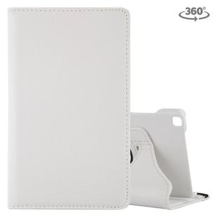 Litchi Texture Rotating ClassicBusiness Horizontal Flip Leather Case for Galaxy Tab A 8.0 T290 / T295 (2019), with Holder (White)