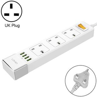 LDNIO SK3460 4 x USB Ports Multi-function Travel Home Office Socket, Cable Length: 1.6m, UK Plug