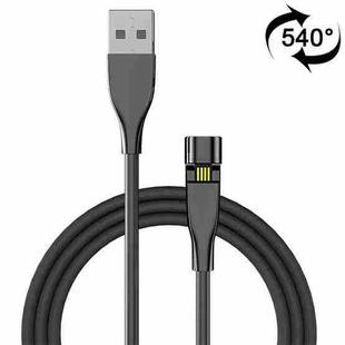 2m 540 Degree Rotating USB Magnetic Charging Cable, No Charging Head (Black)