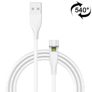 2m 540 Degree Rotating USB Magnetic Charging Cable, No Charging Head (White)