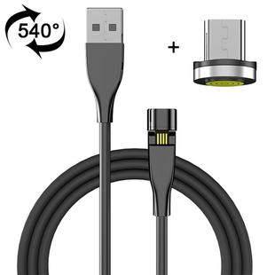 1m USB to Micro USB 540 Degree Rotating Magnetic Charging Cable (Black)