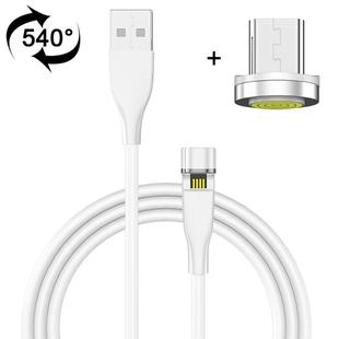 1m USB to Micro USB 540 Degree Rotating Magnetic Charging Cable (White)
