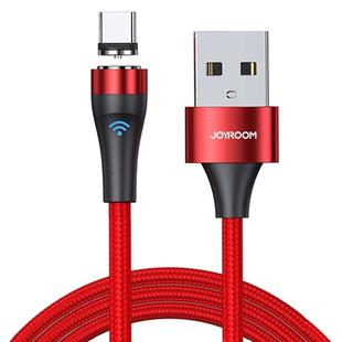 JOYROOM S-1021X1 2.1A Type-C / USB-C Magnetic Charging Cable with LED Indicator, Length: 1m(Red)