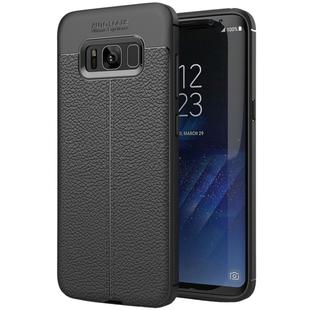 For Galaxy S8 + / G9550 Litchi Texture TPU Protective Back Cover Case(Black)