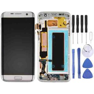 Original LCD Screen and Digitizer Full Assembly with Frame & Charging Port Board & Volume Button & Power Button for Galaxy S7 Edge / G935A(Silver)