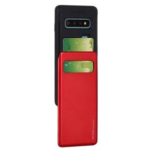 GOOSPERY Sky Slide Bumper TPU + PC Case for Galaxy S10, with Card Slot (Red)
