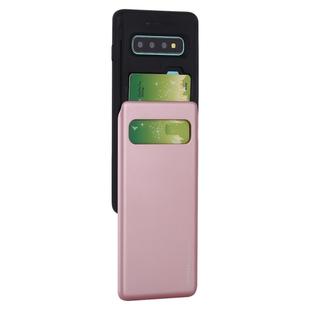 GOOSPERY Sky Slide Bumper TPU + PC Case for Galaxy S10, with Card Slot (Rose Gold)