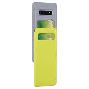 GOOSPERY Sky Slide Bumper TPU + PC Case for Galaxy S10+, with Card Slot(Grass Green)