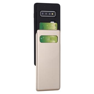 GOOSPERY Sky Slide Bumper TPU + PC Case for Galaxy S10+, with Card Slot(Gold)