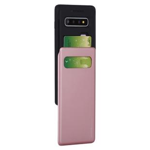 GOOSPERY Sky Slide Bumper TPU + PC Case for Galaxy S10+, with Card Slot(Rose Gold)