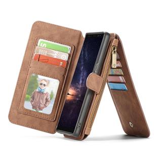 CaseMe-007 Crazy Horse Texcture Detachable Horizontal Flip Leather Case for Galaxy Note9, with Card Slot & Holder & Zipper Wallet & Photo Frame(Brown)