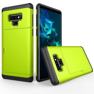 Shockproof Rugged Armor Protective Case for Galaxy Note 9, with Card Slot(Green)