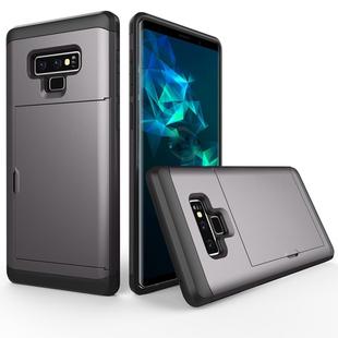 Shockproof Rugged Armor Protective Case for Galaxy Note 9, with Card Slot(Grey)