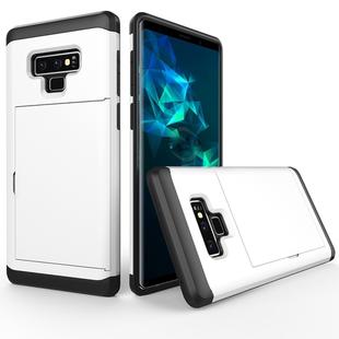 Shockproof Rugged Armor Protective Case for Galaxy Note 9, with Card Slot(White)