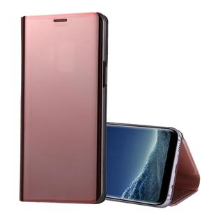 For Galaxy S9 PU Electroplating Mirror Horizontal Flip Leather Case with Holder(Rose Gold)