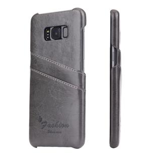 Fierre Shann Retro Oil Wax Texture PU Leather Case for Galaxy S8+ / G9550, with Card Slots(Black)