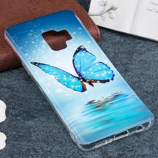 For Galaxy S9 Noctilucent Butterfly Pattern TPU Soft Back Case Protective Cover