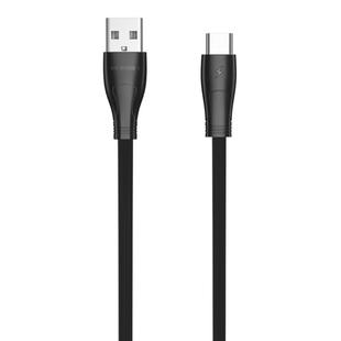 WK WDC-097 1m 2.4A Output Speed Pro Series USB to USB-C / Type-C Data Sync Charging Cable(Black)