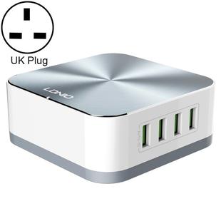 LDNIO A8101 8 x USB Ports QC3.0 Smart Travel Charger, UK Plug(Grey)