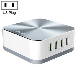 LDNIO A8101 8 x USB Ports QC3.0 Smart Travel Charger, US Plug(Grey)