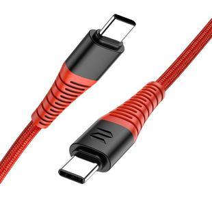 ROCK Z11 3A Type-C / USB-C to Type-C Hi-tensile Sync Round Charging Cable, Length: 100cm (Red)