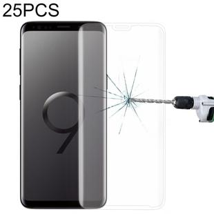 25 PCS For Galaxy S9 Plus 9H Surface Hardness 3D Curved Edge Anti-scratch Full Screen HD Tempered Glass Screen Protector(Transparent)
