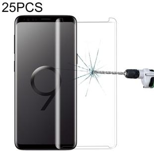 25 PCS For Galaxy S9 Plus Case Friendly Screen Curved Tempered Glass Film (Transparent)