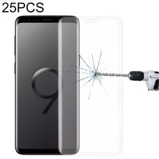 25 PCS For Galaxy S9 9H Surface Hardness 3D Curved Edge Anti-scratch Full Screen HD Tempered Glass Screen Protector(Transparent)
