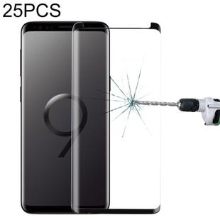 25 PCS For Galaxy S9 9H Surface Hardness 3D Curved Edge Anti-scratch Non-full Screen HD Tempered Glass Screen Protector(Black)