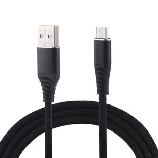 1m Cloth Braided Cord USB A to Micro USB Data Sync Charge Cable, For Galaxy, Huawei, Xiaomi, LG, HTC and Other Smart Phones (Black)