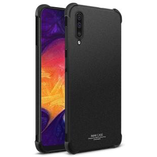 IMAK All-inclusive Shockproof Airbag TPU Case for Galaxy A50, with Screen Protector(Matte Black)