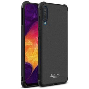 IMAK All-inclusive Shockproof Airbag TPU Case for Galaxy A70, with Screen Protector(Matte Black)