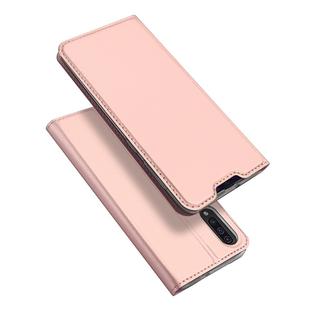 DUX DUCIS Skin Pro Series Horizontal Flip PU + TPU Leather Case for Galaxy A50, with Holder & Card Slots (Rose Gold)