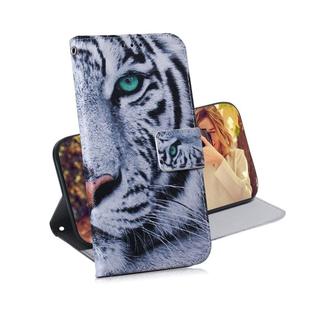 Tiger Pattern Coloured Drawing Horizontal Flip Leather Case for Galaxy A7 (2018) / A750F, with Holder & Card Slots & Wallet