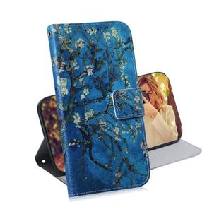 Apricot Flower Pattern Coloured Drawing Horizontal Flip Leather Case for Galaxy A7 (2018) / A750F, with Holder & Card Slots & Wallet