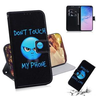 Anger Pattern Coloured Drawing Horizontal Flip Leather Case for Galaxy S10 Plus, with Holder & Card Slots & Wallet