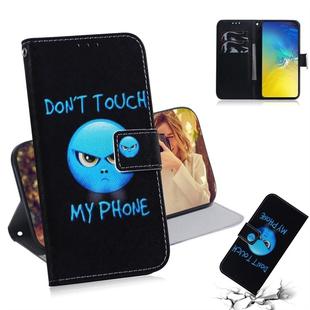 Anger Pattern Coloured Drawing Horizontal Flip Leather Case for Galaxy S10 E, with Holder & Card Slots & Wallet