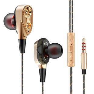QKZ CK8 HiFi In-ear Four Unit Sports Music Headphones (Gold)