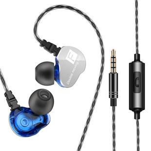 QKZ CK9 HiFi In-ear Four Unit Sports Music Headphones (Blue)