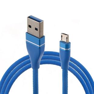 Nylon Weave Style USB to Micro USB Data Sync Charging Cable, Cable Length: 1m, For Galaxy, Huawei, Xiaomi, LG, HTC and Other Smart Phones (Blue)