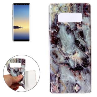 For Galaxy Note 8 Brown Marble Pattern TPU Shockproof Protective Back Cover Case