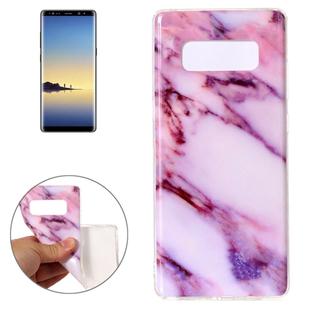 For Galaxy Note 8 Pink Marble Pattern TPU Shockproof Protective Back Cover Case