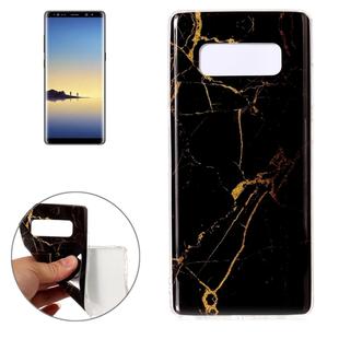 For Galaxy Note 8 Black Marble Pattern TPU Shockproof Protective Back Cover Case