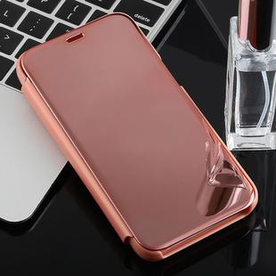 Electroplating Mirror Horizontal Flip Case for Galaxy J2 Core, with Holder (Rose Gold)