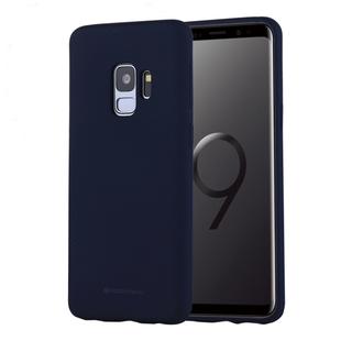 GOOSPERY SOFT FEELING for Galaxy S9 TPU Drop-proof Soft Protective Back Cover (Dark Blue)