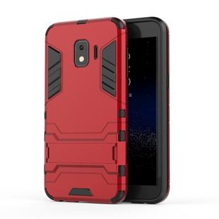 Shockproof PC + TPU Case for Galaxy J2 Core, with Holder (Red)